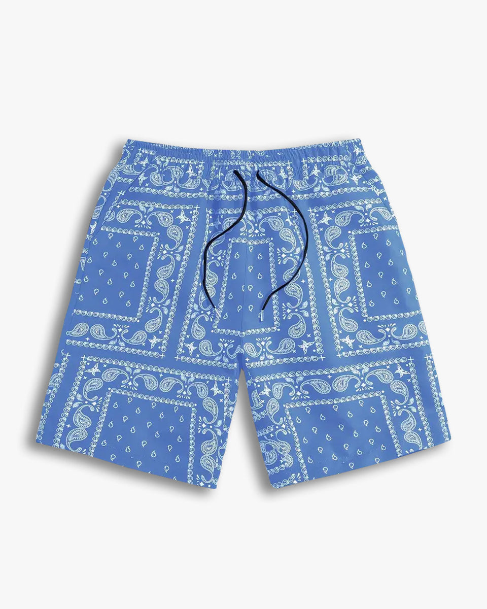 KT-055 Paisley Shorts Blue