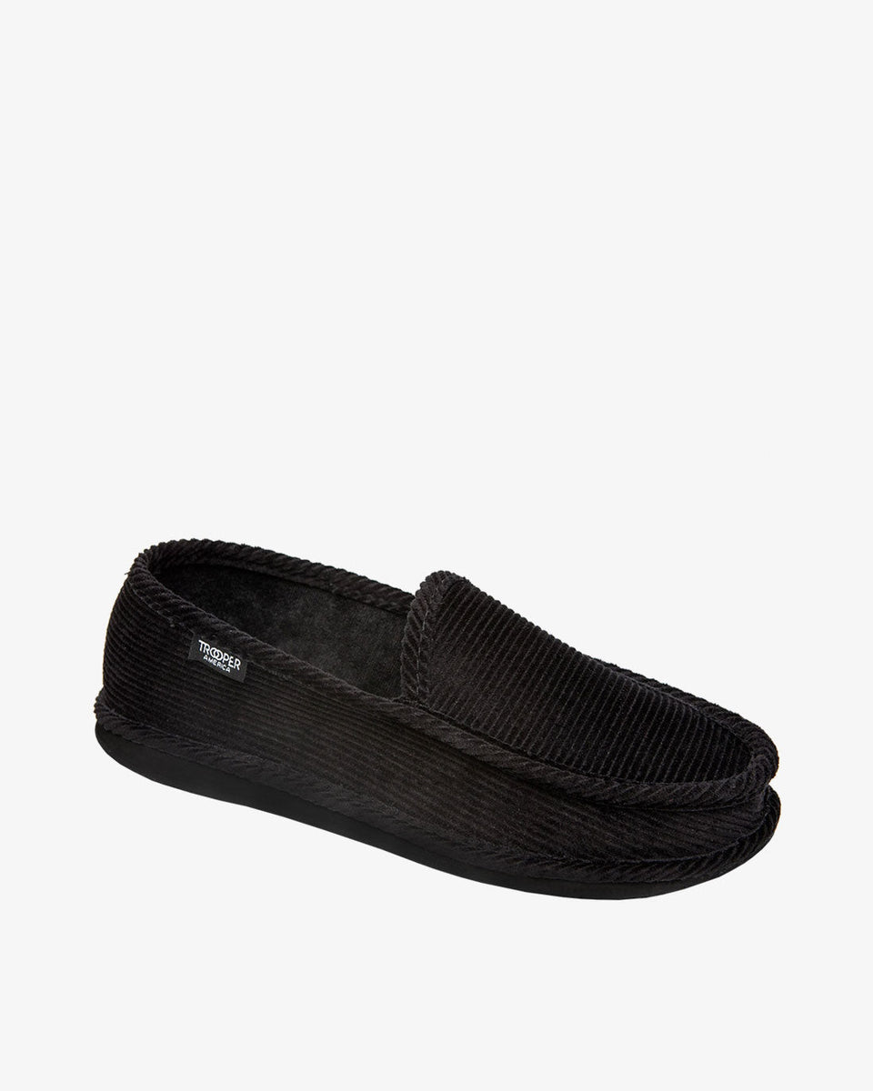 Mens black corduroy online slippers