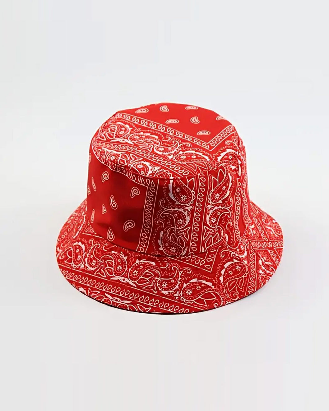 Bandana Paisley Bucket Hat Red