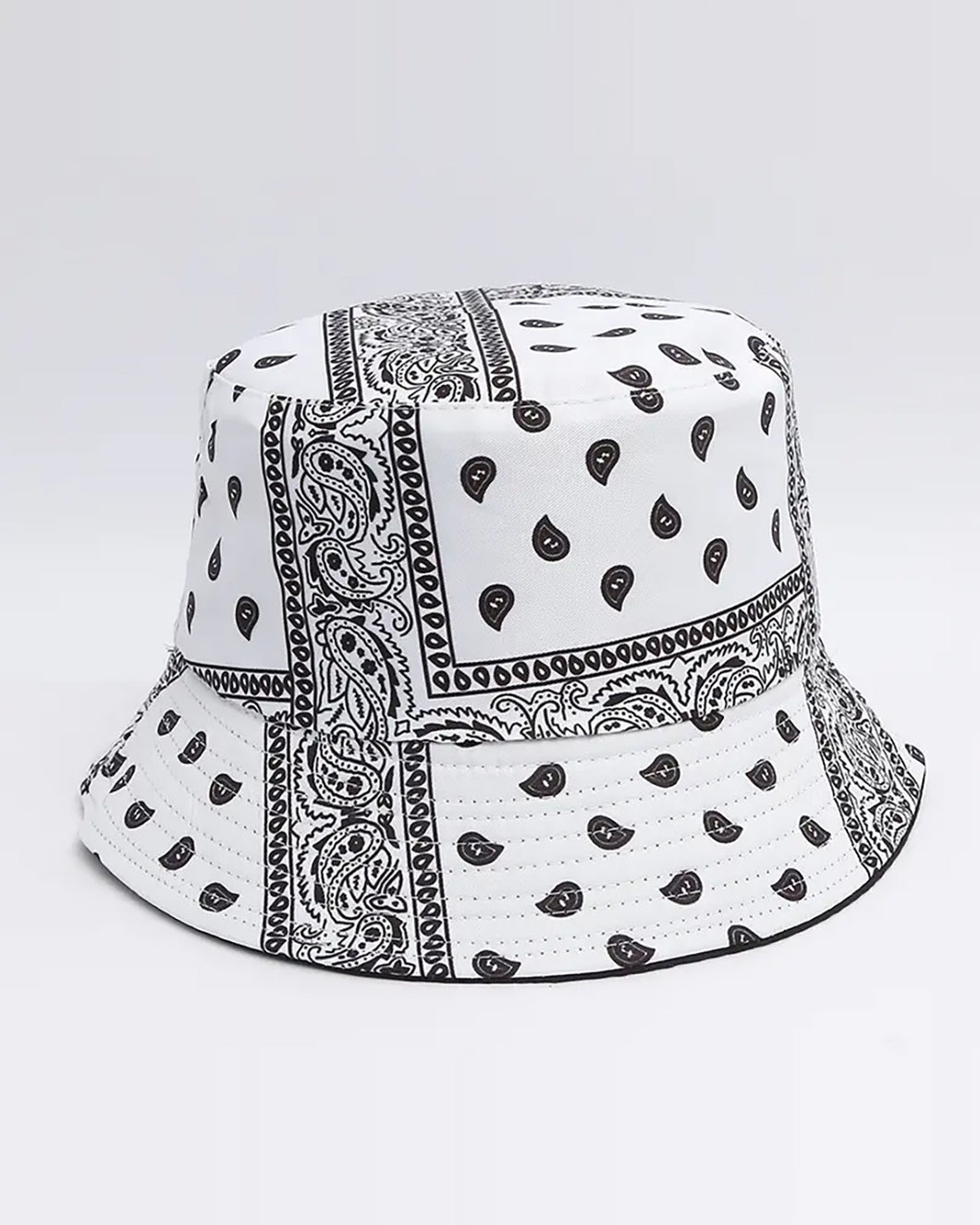 Bandana Paisley White Bucket Hat