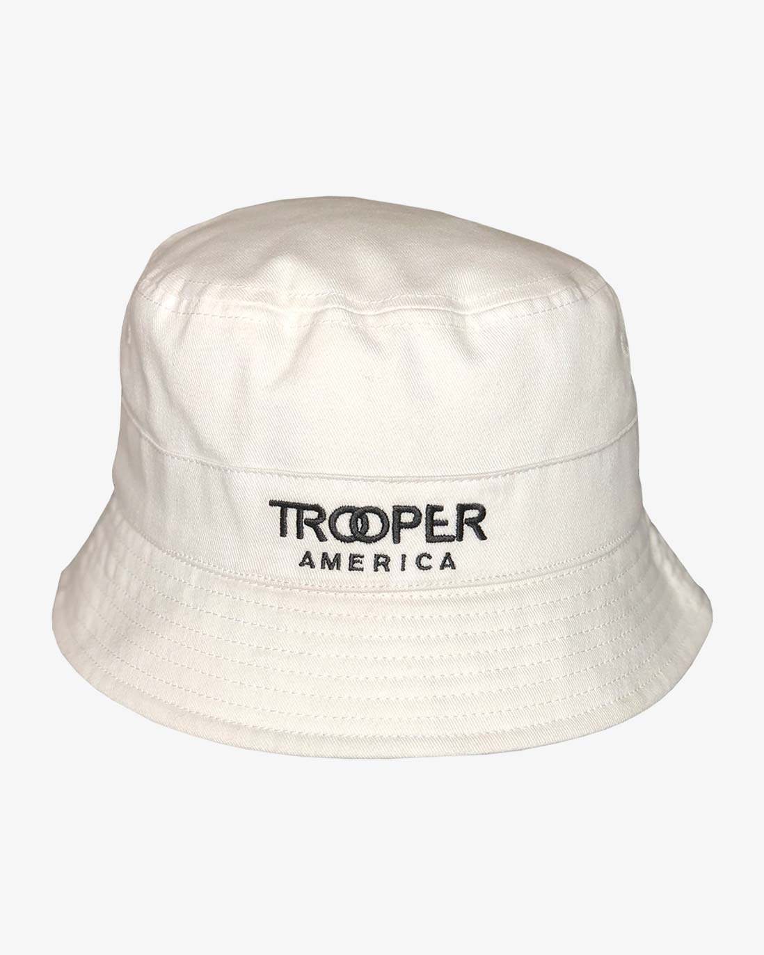 Bucket Hat in White | Trooper America Hat